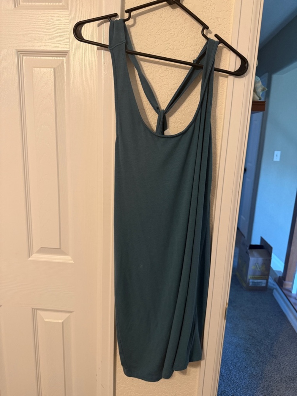 Old Navy Teal Knot-Back Midi Dress